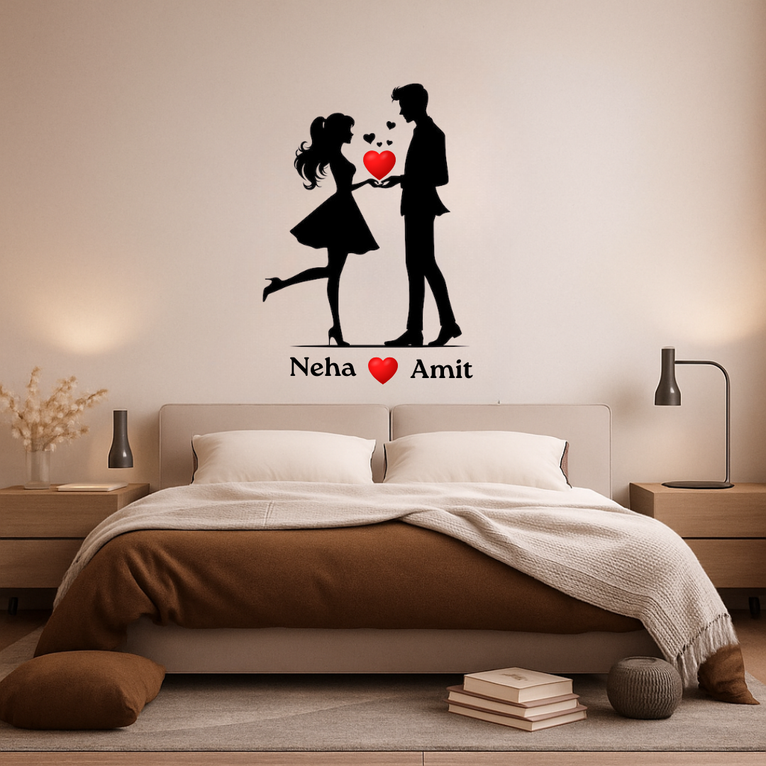 Customize Couple Wall Sticker