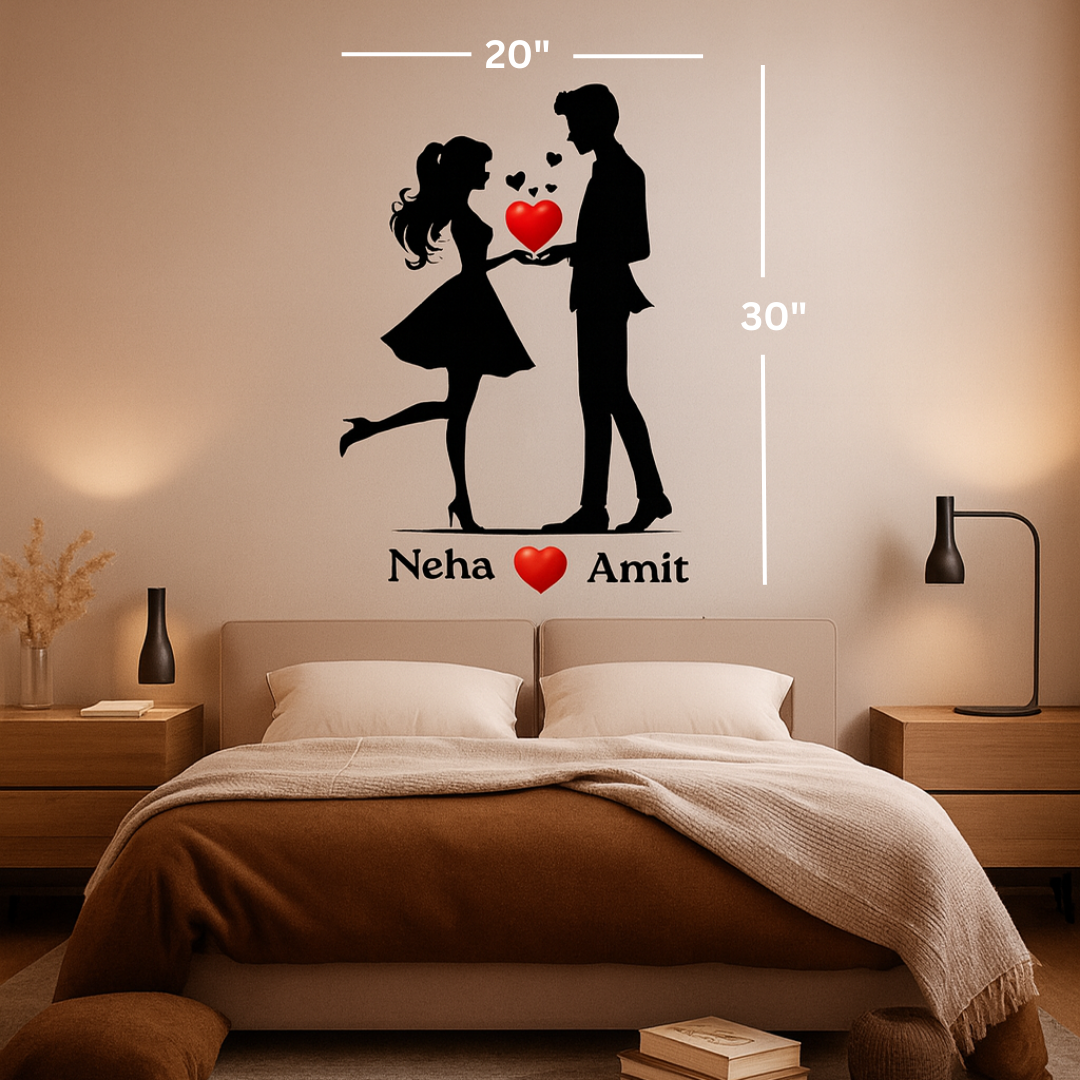 Customize Couple Wall Sticker